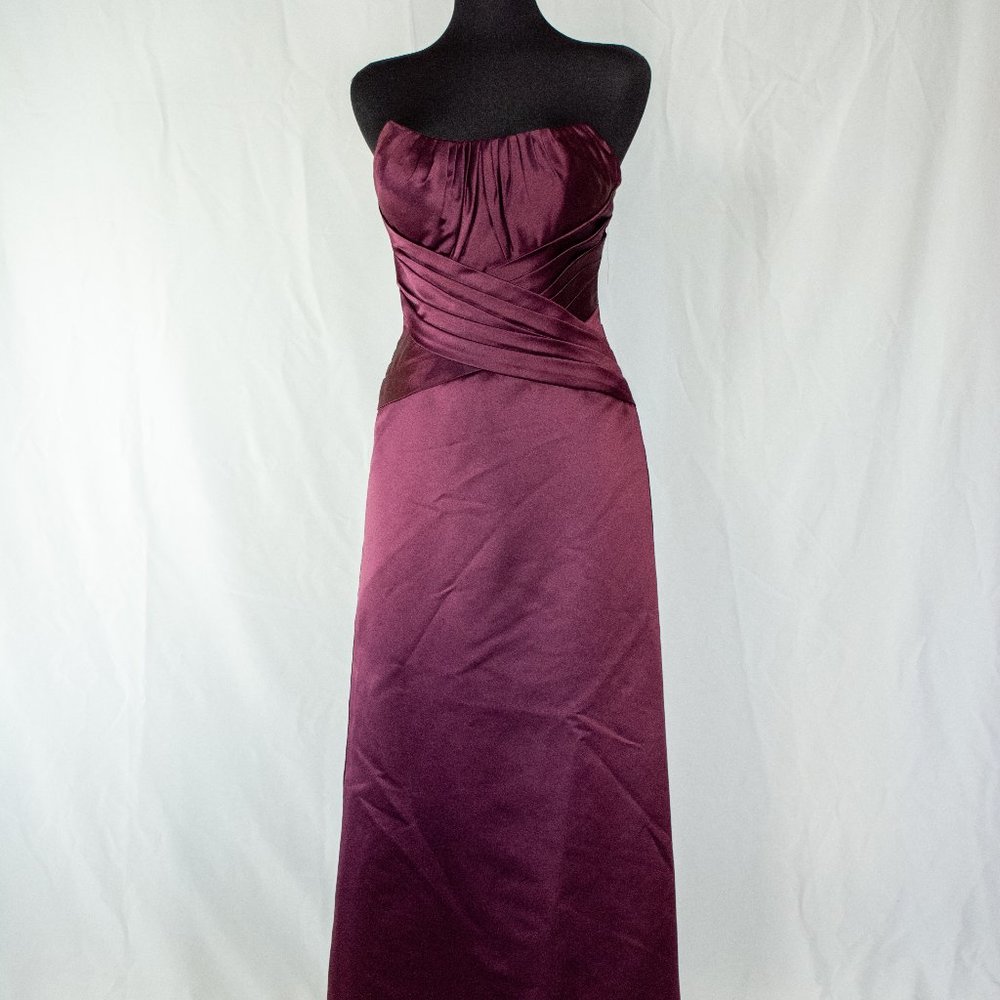 Bill Levkoff Satin Bridesmaids Gown